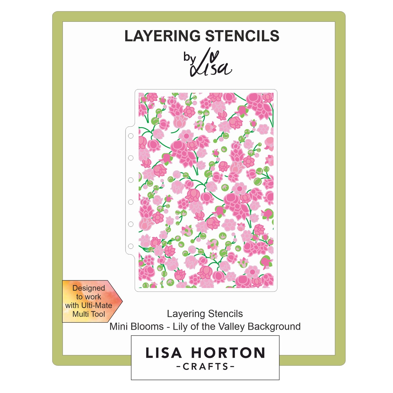 Lisa Horton Crafts Layering Stencils-Lily Of The Valley Background